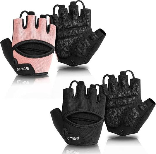SIMARI Workout Gym Gloves for Men Women, Weight Lifting Gloves with Wrist Wrap Support, SBR Pad Grip for Full Palm Protection, for Exercise, Fitness, Dumbbells, Barbell, Climbing, Fingerless