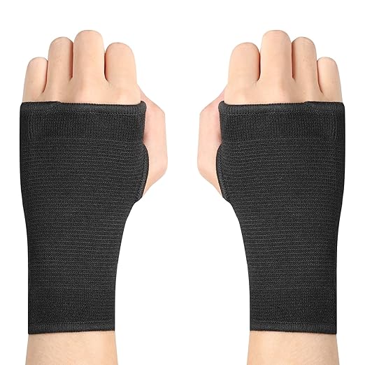 Palm Brace Wrist Compression Sleeves, Everyday Use Wrist Brace, Compression Carpal Tunnel for Wrist Pain Relief, Fitness Gloves, Sports compression Glove, Wrist guard for Men and Women (Black Large)