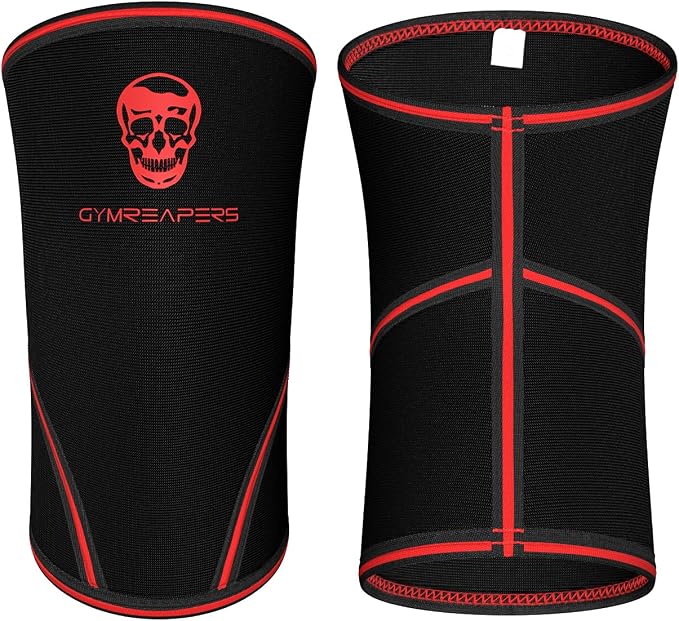 Gymreapers Elbow Sleeves for Weightlifting Powerlifting and Bench Press Support and Compression for Tendonitis Pain Relief 5mm Neoprene Training Gear for Men and Women