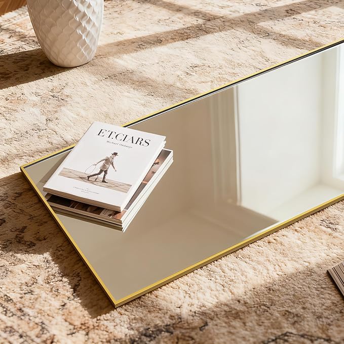 Simple Deluxe Full Length Mirror, 71"x26"Large Floor Mirrors, for Wall Door Bedroom Bathroom Living Room (Gold)