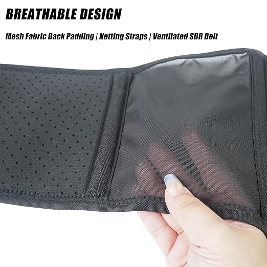 Luwint Lower Back Brace for Pain Relief Support, Lumbar Support Belt with Metal Splint & Adjustable Straps, Breathable Waist Belt for Work Gym Weight Lifting