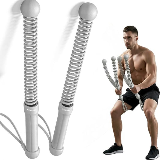 PROIRON Cordless Battle Rope Weighted Ropeless Battle Ropes for Home Gym Workout Exercise Rope for HIT Training Rope for Men & Women Grey