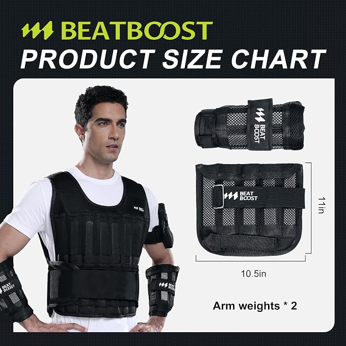 Ankle Wrist Weights 4lb/10lb/15lb/20lb/25lb/30lb BeatBoost Adjustable Leg Arm Weights for Men Walking Pilates Exercise Workout Gym Aerobics