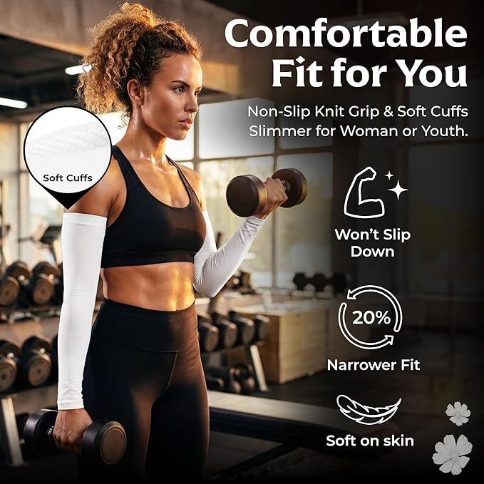 SportsTrail Cooling Arm Sleeves for Men & Women – Breathable, UV Sun Protection, Sports Arm Sleeves for Women, Men & Youth