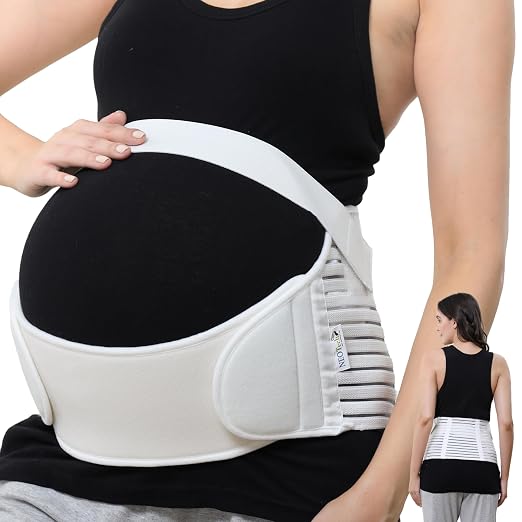 NeoTech Care Pregnancy Belly Band, Maternity Belt, for Pregnancy Belly Support, Back/Pelvic Support (Size XXL, Ivory Color)