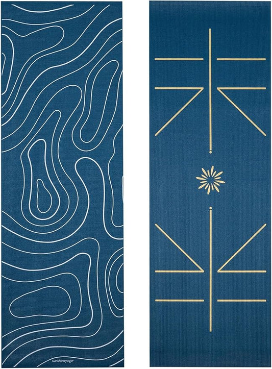 Ascend 6mm Thick Yoga Mat, 72x24in | Premium Non Slip Exercise Mat for Pilates, Workout, Stretching, Fitness, Training - Gym Mat for Home and Studio