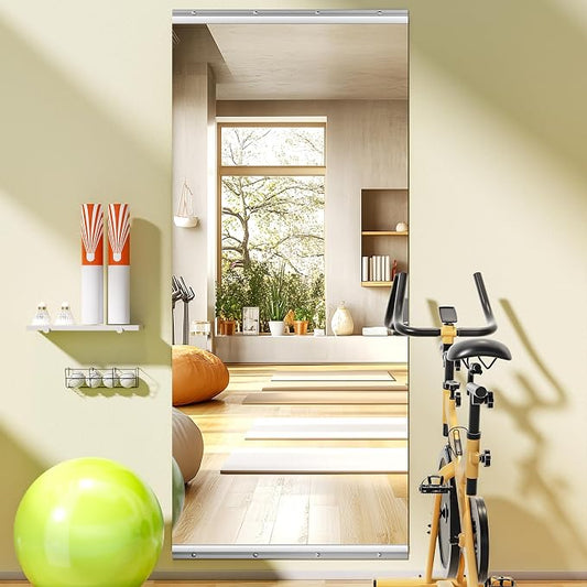 71"x32" One-Piece Home Gym Mirror, Oversized Full Body Wall Mounted Fitness Mirror, 4MM Professional Grade Tempered Glass for Yoga, Studio with Installation Kit