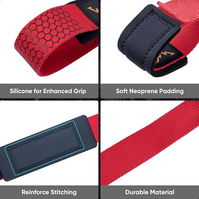 Weight Lifting Straps for Weightlifting, Lifting Wrist Straps Gym, Deadlift Strap, Anti Slip Silicone Weightlifting Strap Men Women Powerlifting, Strength Training