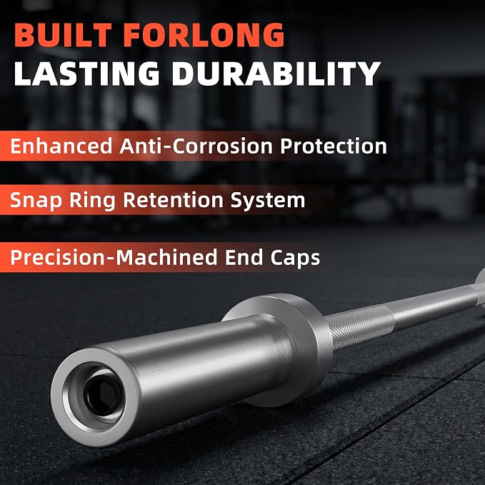 ALTLER 5FT/7FT Olympic Barbell Bar,2 Inch Weight Bar for Strength Training, Weightlifting, Squat, Deadlift, Bench Press, Curl