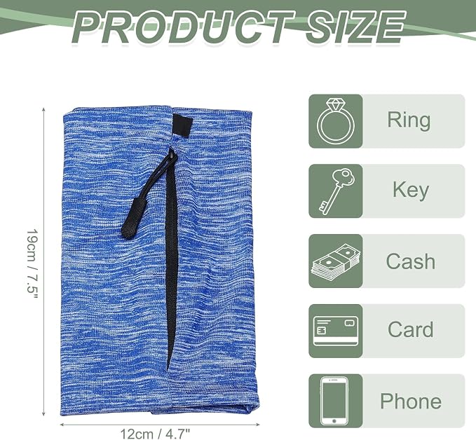 Running Armband Sleeve, Running Armband Phone Holder Elastic Universal Lightweight Cell Phone Arm Band with Zipper M & Dark Blue - Fit for (Hiking/Cycling/Exercise Workout)