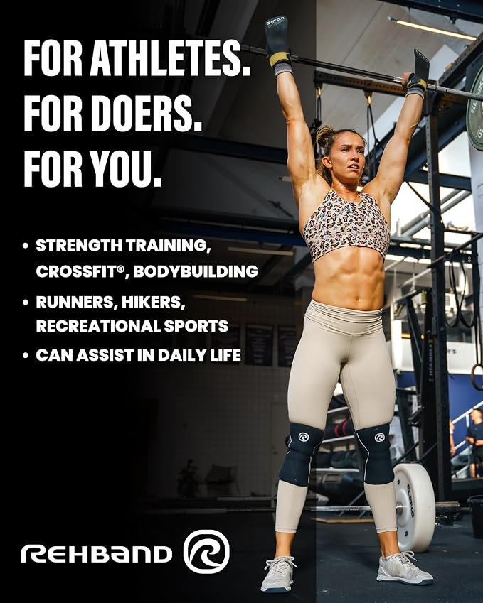 Rehband 5mm Knee Sleeves for Functional Training, Cross-Training & Powerlifting, Weightlifting Knee Support made of Neoprene, Unisex, Colour:Burgundy - 1 Pair, Size:X-Large