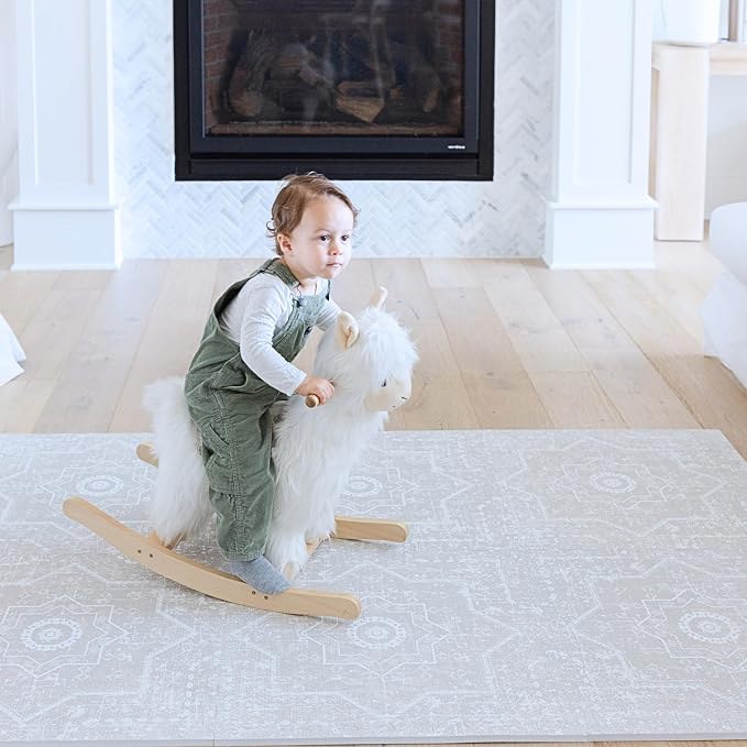 Little Landings Baby Play Mat for Floor - Layla (4x6ft) - Premium EVA Foam Play Mat for Babies & Toddlers (Ages 0-5+) - Non-Toxic Playmat for Tummy Time, Crawling & Playroom - Stylish & Comfortable