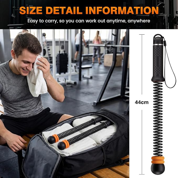 2 PCS Upgrade Weighted Ropeless Battle Ropes, Adjustable Resistance and Portable Ropeless Battle Ropes with Non Slip Handle,for Home Gym, HIIT, Strength and and Low-Impact Aerobic Training