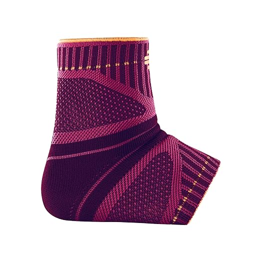 Bauerfeind Sports Ankle Support Dynamic - Ankle Compression Sleeve for Freedom of Movement - 3D AirKnit Fabric for Breathability - Premium Quality & Washable (M, Pink)