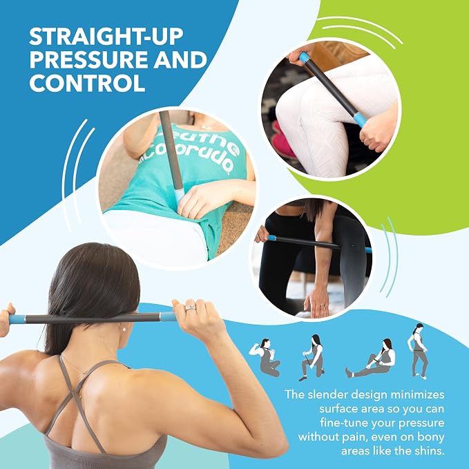RAD Rod – Deep Tissue Massage Roller Stick – Myofascial Release Tool for Legs, Back, Neck, Arms & Shoulders – Muscle Roller for Mobility & Recovery