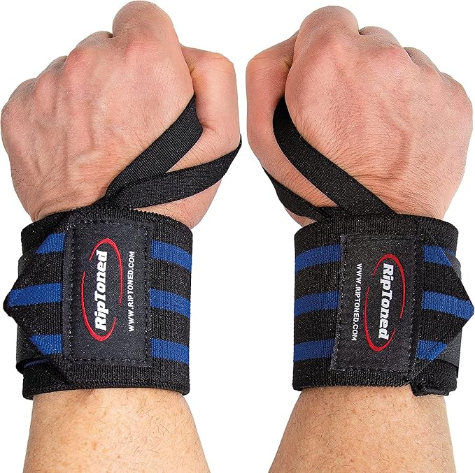 Rip Toned Wrist Wraps for Weightlifting – USPA & USAPL Approved – Stiff or Flex – 18" Gym Wrist Straps with Thumb Loop – Maximum Support for Men & Women