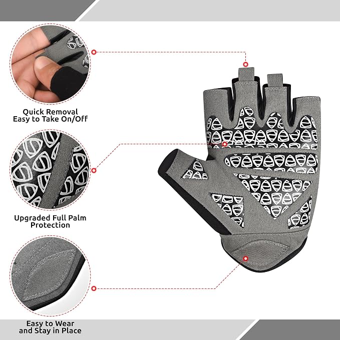 AYRO Breathable Weight Lifting Gloves, Gym Gloves for Men & Women with Extra Grip, Workout Glove for Men with Full Palm Protection, Removal with Durable Closure, for Weightlifting