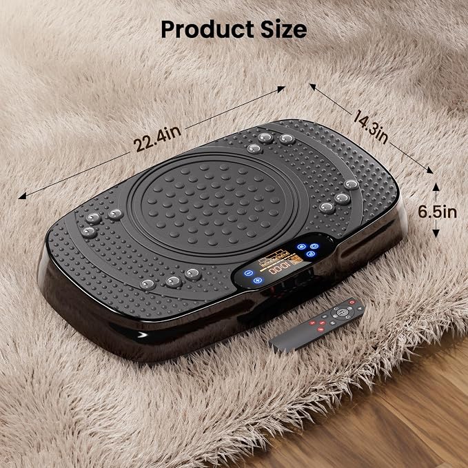 Vibration Plate Exercise Machine: TISSCARE Vibrating Plates for Weight Loss and Lymphatic Drainage, 400lbs Shake Plate Whole Body Workout Platform for Home Fitness Fat Burner Gifts