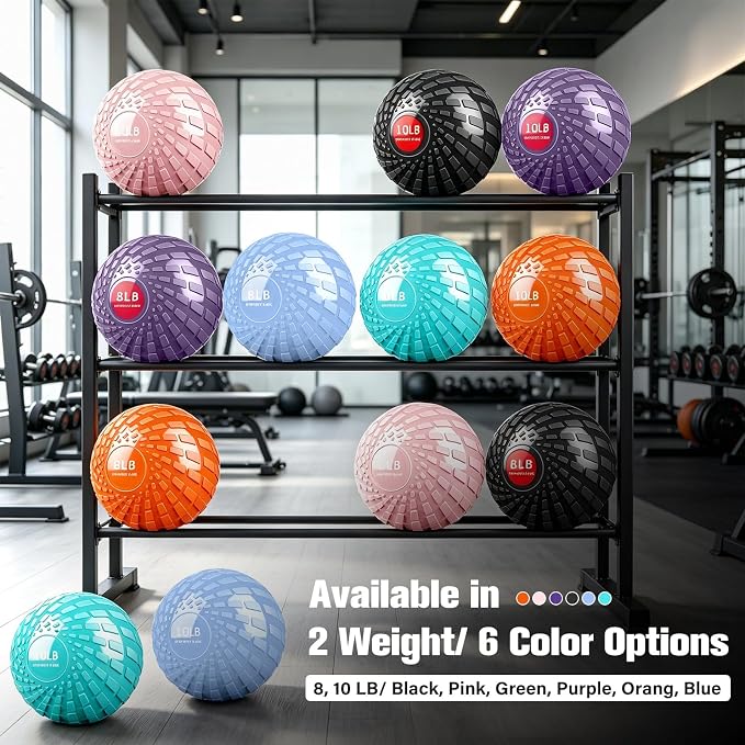Medicine Ball 8, 10 lbs Slam Ball Weighted Balls for Exercise Strength and Crossfit Workout