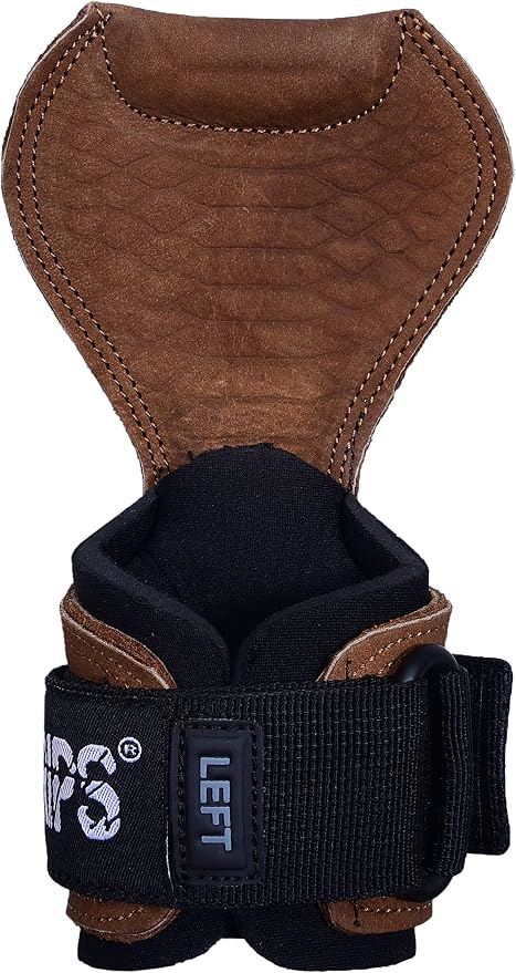 Cobra Grips Weight Lifting Gloves with Adjustable Neoprene Padded Wrist Wraps - Heavy Duty Alternative to Power Lifting Hooks for Deadlifts