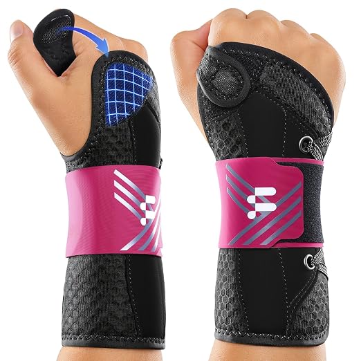 Quick Adjust Carpal Tunnel Wrist Brace, Open Thumb Opening for All-Day Wear | Removable Support Splints, Breathable Fabric, Daytime Typing & Night Support, Adjustable Wrist Support, Carpal Tunnel Relief