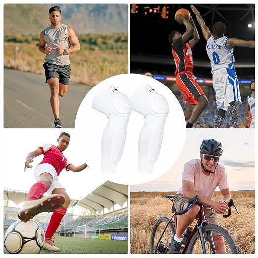 Padded Knee Calf Pads Compression Leg Sleeve Thigh Protector Gear Shin Brace for Football Basketball Volleyball Soccer Baseball for Adult (1 Pair)