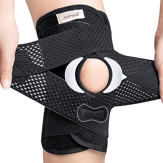 JOMVD Knee Brace with Side Stabilizers for Meniscus Tear, Knee Pain, Breathable Knee Support for Arthritis, ACL,MCL, Pain Relief, Injury Recovery, Women and Men,Medium