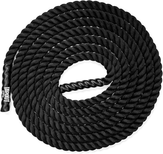 Tapout 30-Foot Battle Rope - Non-Slip Grip | for Intense Cardio & Strength Training