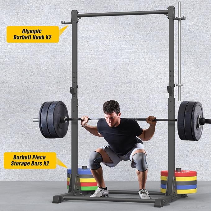 Jusgym Pull Up Station, Strength Training Workout Pull Up Bar Free Standing for Home Gym, Adjustable Heavy Duty Pullup Bar Station Outdoor/Indoor, 600LBS Weight Capacity