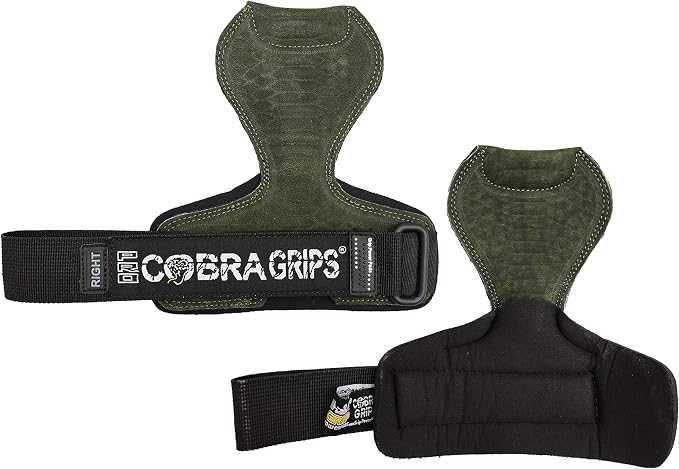 Cobra Grips Weight Lifting Gloves with Adjustable Neoprene Padded Wrist Wraps - Heavy Duty Alternative to Power Lifting Hooks for Deadlifts