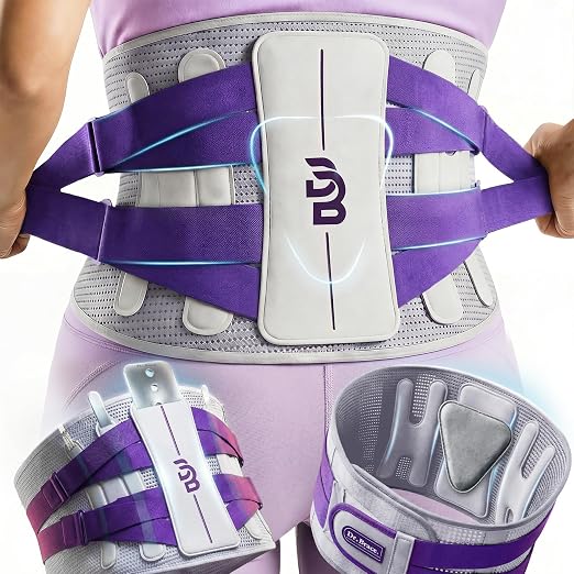 DR. BRACE® Lower Back Brace for Men & Women for Lower Back Pain Relief, Revolutionary Versatile Splints System & Removable Lumbar Pad, Adjustable & Breathable Back Support Brace