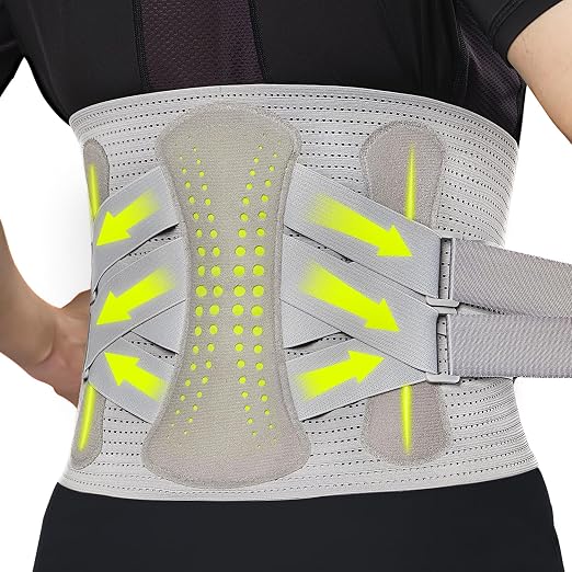 Back Brace for Lower Back Pain Relief with 360-Degree Biochemical Hug Support, Back Support Belt for Men and Women, Soft Breathable Fabric Lumbar Support for Herniated Disc, Sciatica 3XL