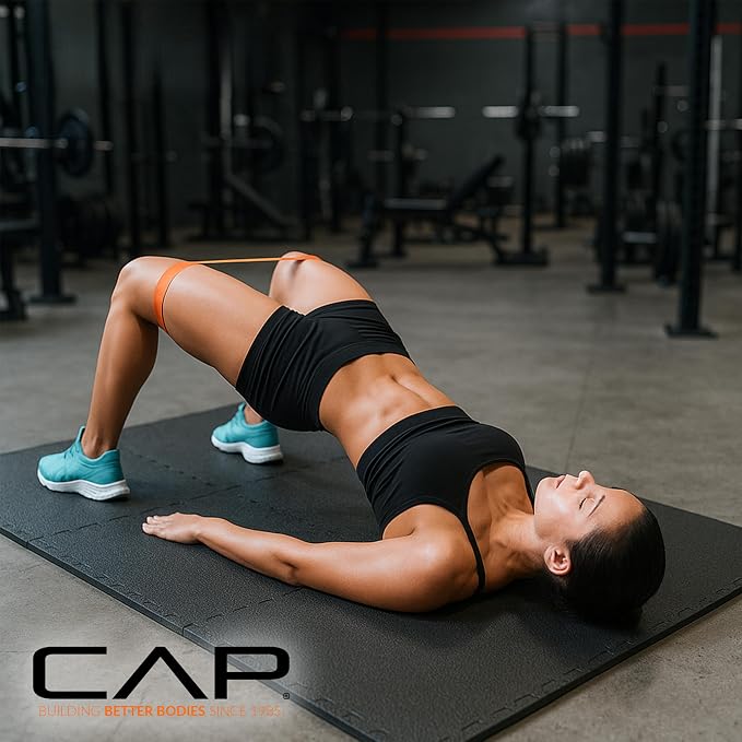CAP Puzzle Exercise Mats | 1/2” Thick EVA Interlocking Foam Tiles for Home Gym Flooring | Multiple Options