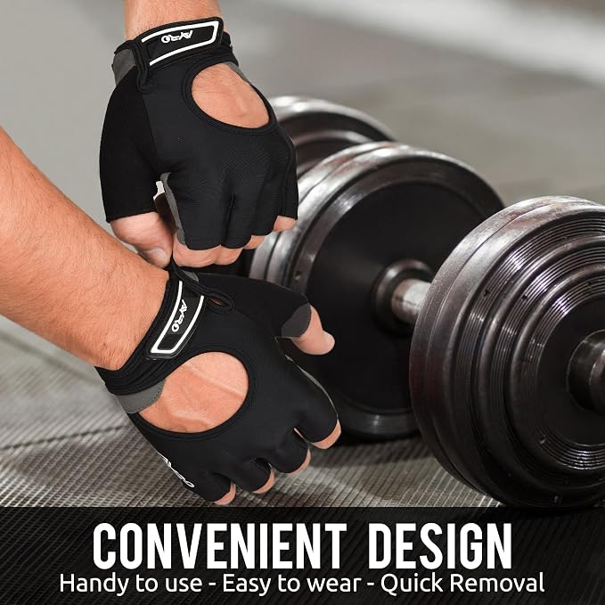 AYRO Breathable Weight Lifting Gloves, Gym Gloves for Men & Women with Extra Grip, Workout Glove for Men with Full Palm Protection, Removal with Durable Closure, for Weightlifting