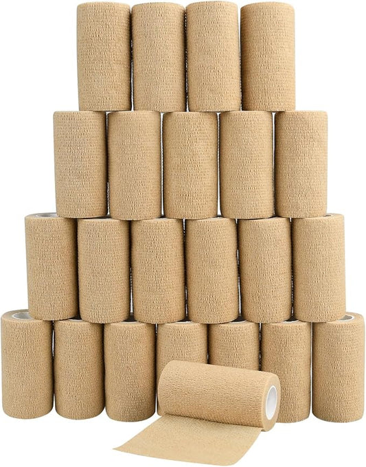 6pcs 2in Self Adhesive Bandage Wraps, 12 Colors, 5 Yard Wraps for Sports