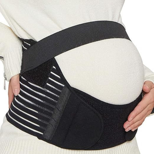 NeoTech Care Pregnancy Belly Band, Maternity Belt, for Pregnancy Belly Support, Back/Pelvic Support (Size S, Black Color)