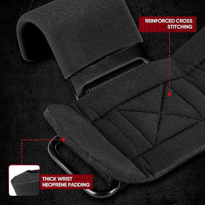 JUPITER Weight Lifting Grips (Pair), Wrist Support for Heavy Lifting, Deadlifts, Pull Ups, Powerlifting & Gym Workouts