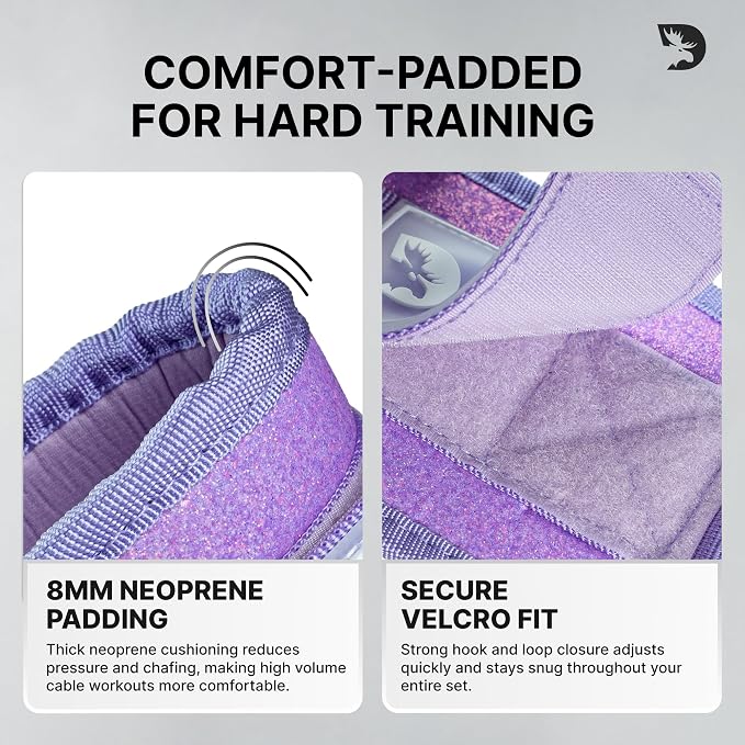 DMoose Ankle Strap for Cable Machine - One Size Fit with Premium Padding, Workout Kickback Ankle Cuffs, Ankle Bands for Working Out, Booty Workouts, Leg Extension, Hip Abductors & Lower Body Exercises