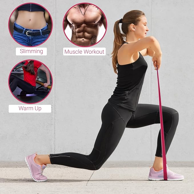 TechStone Resistance Bands Set – 5 Levels Loop Exercise Bands for Men & Women, Elastic Workout Bands for Home Gym, Training, Yoga & Fitness, Carry Bag Included