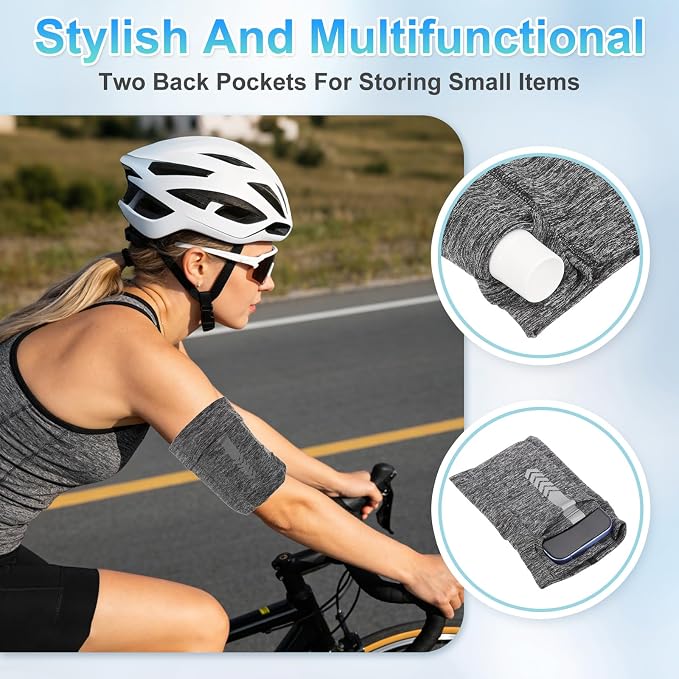 PATIKIL Sports Armband Sleeve, XL Size Universal Running Holder Arm Band Waterproof Phone Armband for All Phones Hiking Biking Walking Jogging Gym, Orange