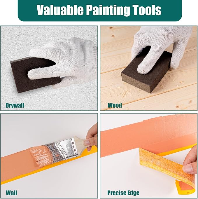 Paint Roller Kit, 19 Pack, 4"2" Small Foam Roller, Paint Brush | Mini Roller Covers with Frame, Paint Tray with 4 Liners, Paint Supplies for Painting Walls, Trim and Ceilings, Easy to Clean