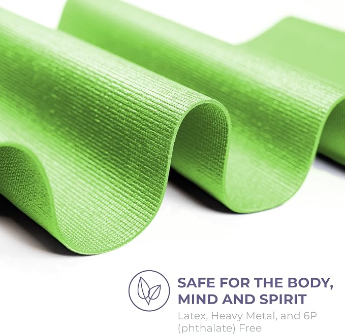 Voyage 5mm Studio Yoga Mats, 6 Pack, 72x24in | Extra Long, Anti-Tear Exercise Mats for Workout, Stretching, Fitness - Non Slip Gym Mats for Home, Schools and Studios