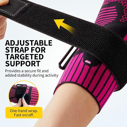 CAMBIVO 2 Pack Tennis Elbow Brace, Dual Gel Pad Compression Sleeve, Black | Adjustable Strap, Targeted Relief for Tendonitis, Golfer‘s Elbow, Breathable Knit, Daily Wear, Non-Slip Fit, for Men Women