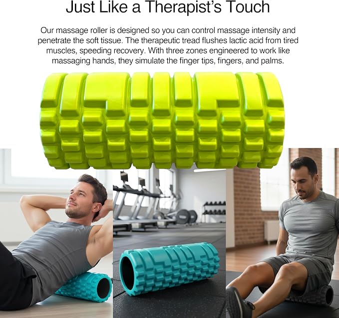 321 STRONG 5-in-1 Massage Set, Complete Mobility Kit for Workout Recovery | Deep Tissue Roller for Legs, Spikey Foot Ball, Hamstring Stretch Strap, Quad Roller Stick, Carry Bag