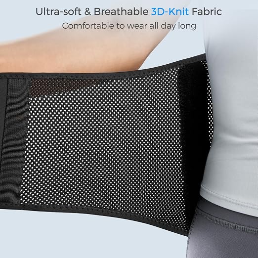 FREETOO Back Brace For Lower Back Pain Relief, Back Support Brace Men Women | 3D Knitted Fabric,Metal Plate,Lumbar Pad, Herniated Disc,Sciatica,Strain,Scoliosis, Work,Heavy Lifting,Driving,Cycling,Gym