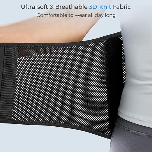 FREETOO Back Braces for Lower Back Pain Relief with Pulley System,Lumbar Support Belt for Men & Women with Lumbar Pad, Ergonomic Design and Soft Breathable 3D Knit Material,for Herniated Disc,Sciatica | 3D Knitted Fabric,Metal Plate,Lumbar Pad, Herniat...