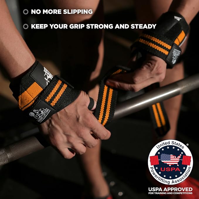 Wrist Wraps + Lifting Straps Bundle (2 Pairs) for Weightlifting, Cross Training, Workout, Gym, Powerlifting, Bodybuilding - Support for Men/Women, Avoid Injury During Weight Lifting
