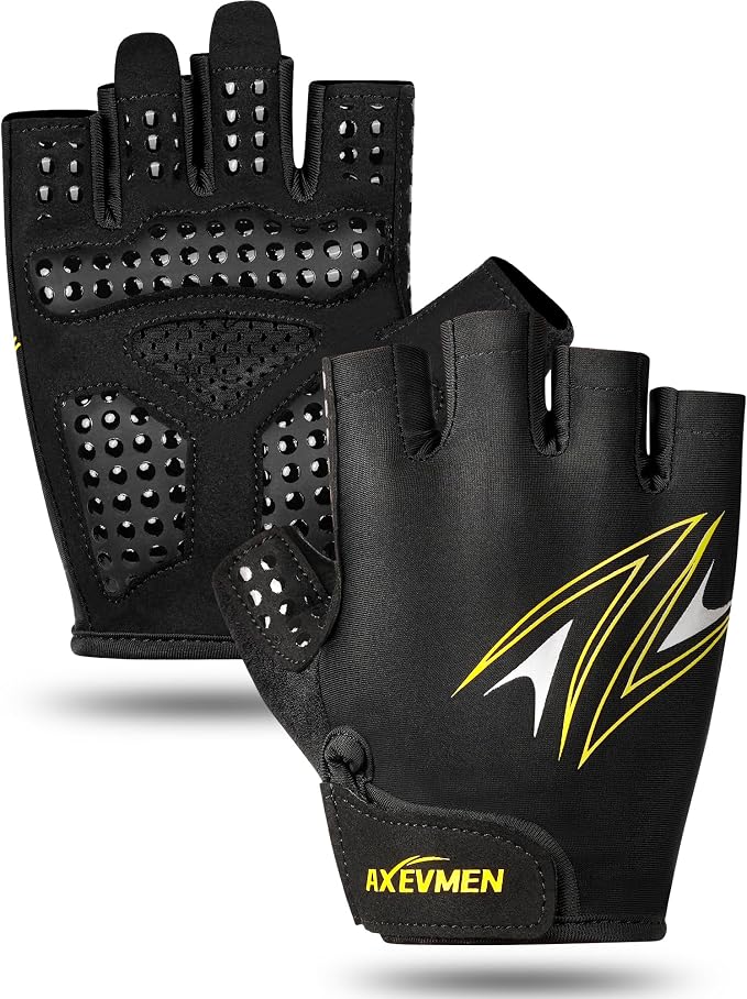 Bike Gloves for Women/Men Cycling Gloves Gym Gloves | [6MM Gel Pad] Half Finger with Shock-Absorbing, Anti-Slip for Cycling, Workout, Training, Weight Lifting, Outdoor, Dirt Bike