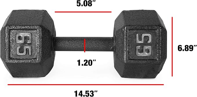 CAP Barbell Cast Iron Hex Dumbbell | Multiple Options