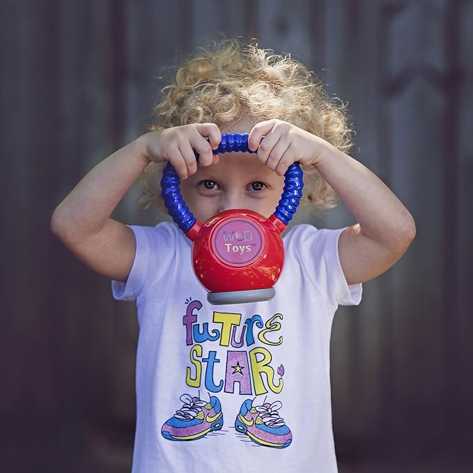 WOD Toys® Kettle Kid Kettlebell Red - Safe, Durable Kettle Bell Weight lifting Toy for Kids Fitness - Kid Gym Workout and Exercise Equipment for Toddlers and Children